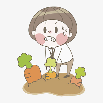 人物拔萝卜胡萝卜蔬菜aipng卡通兔子拔萝卜矢量图psdpng蔬菜水果胡