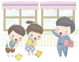向老师问好的学生