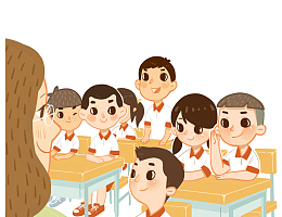上课听讲的学生们