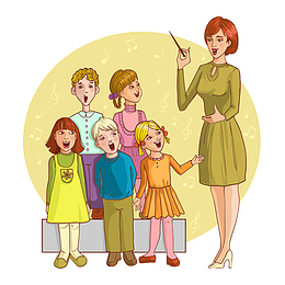 音乐课老师教学