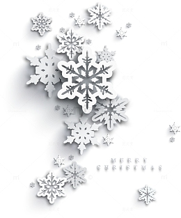 圣诞节灰色雪花装饰