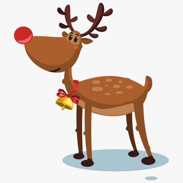 卡通可爱的圣诞麋鹿