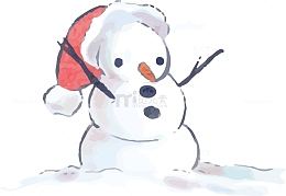 冬日卡通可爱雪人