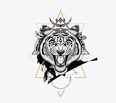 老虎设计素材_老虎设计图片元素-觅元素