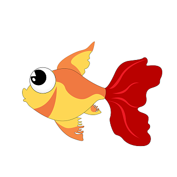 卡通金鱼动物设计