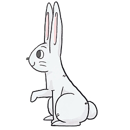 卡通乖巧的兔子动物设计