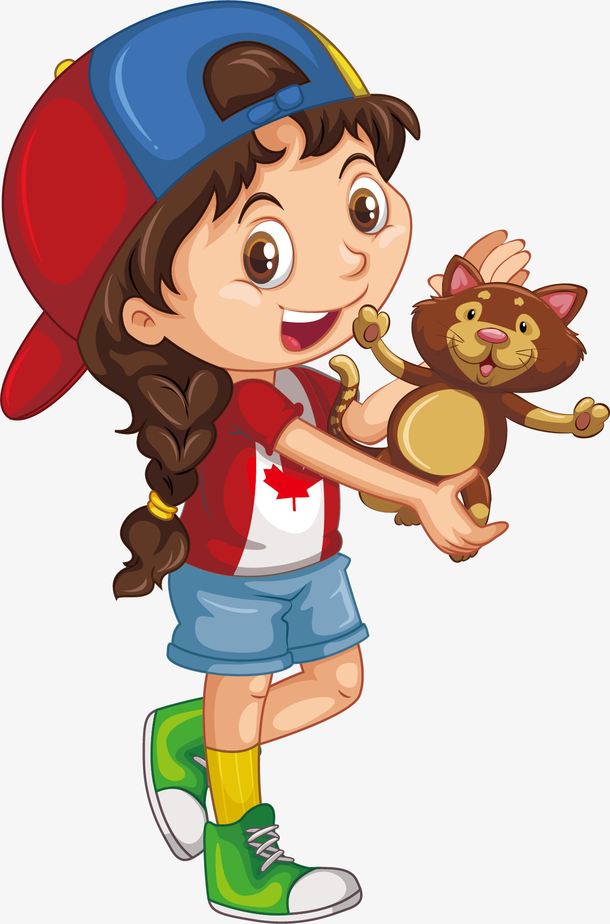 卡通女孩矢量图