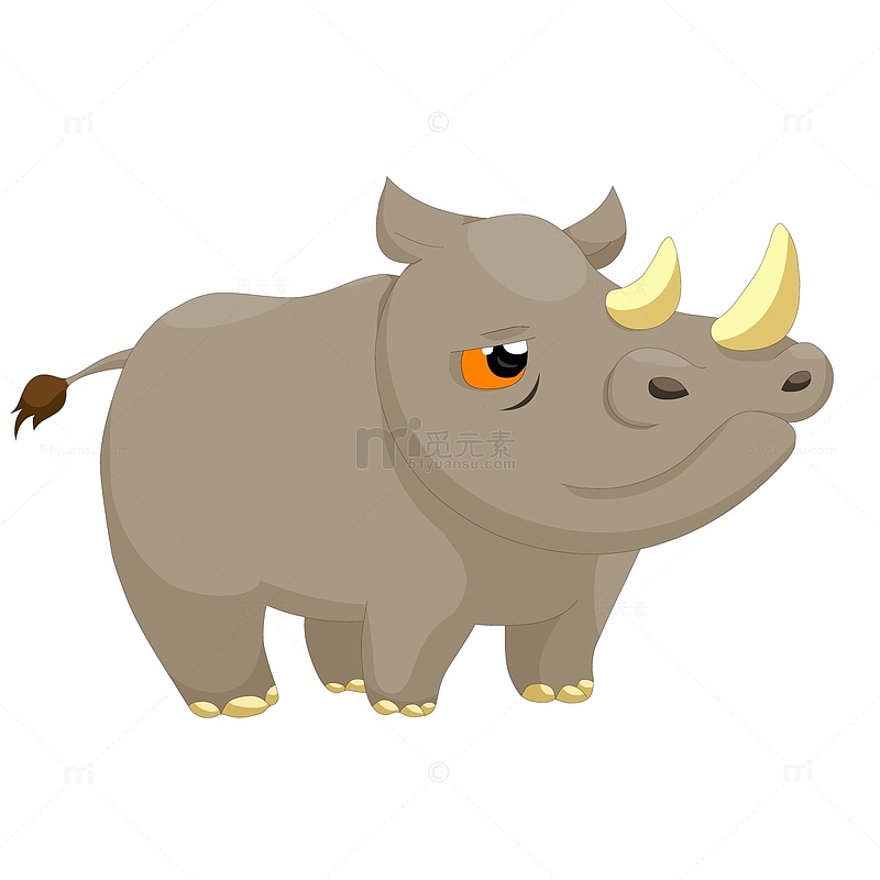 卡通犀牛动物设计