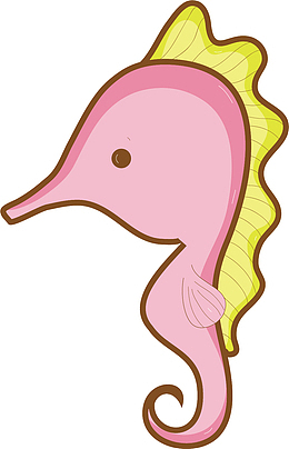 矢量图可爱小海马