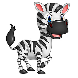 卡通斑马PNG下载