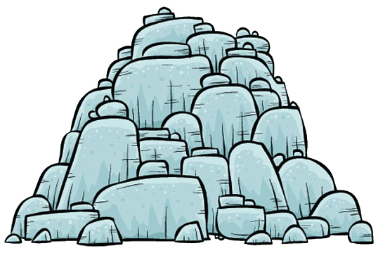 卡通礁石素材-卡通礁石图片元素-觅元素