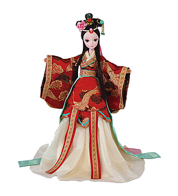 花木兰红妆娃娃手工品