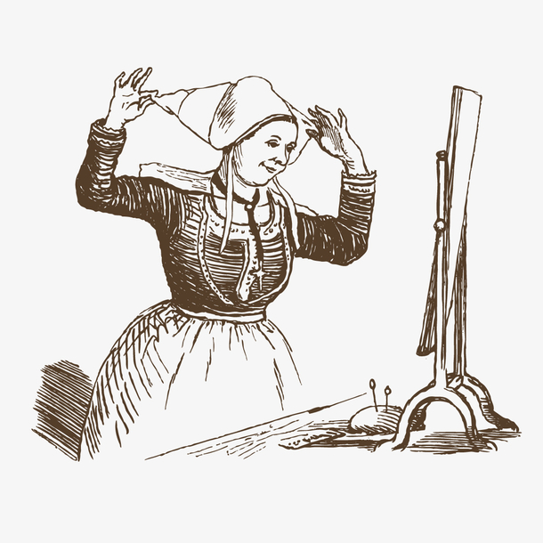 关键词 : 照镜子,爱美的,镜子,梳妆台,女性,人物,素描画[声明] 觅元素