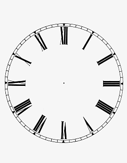 时钟黑白素材图