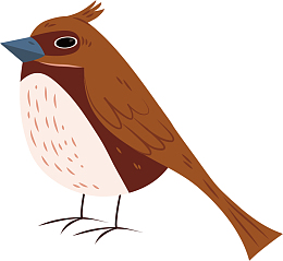 卡通麻雀矢量图下载