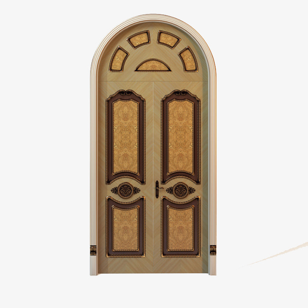 黄色奢华欧式拱形门素材免费下载_觅元素