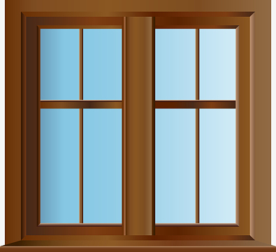 欧式铝合金窗户素材图