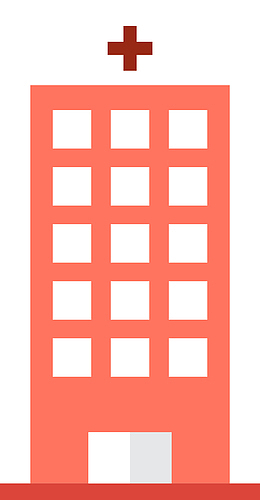卡通医院房子矢量图
