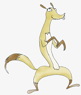 手绘黄鼠狼素材免抠