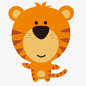 卡通可爱的小老虎