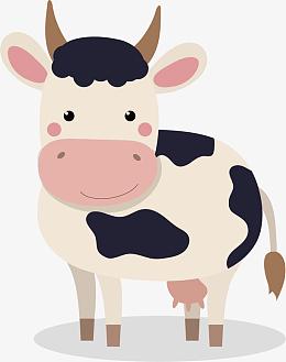 卡通奶牛矢量图下载