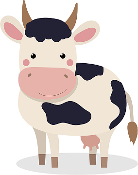 卡通奶牛矢量图下载