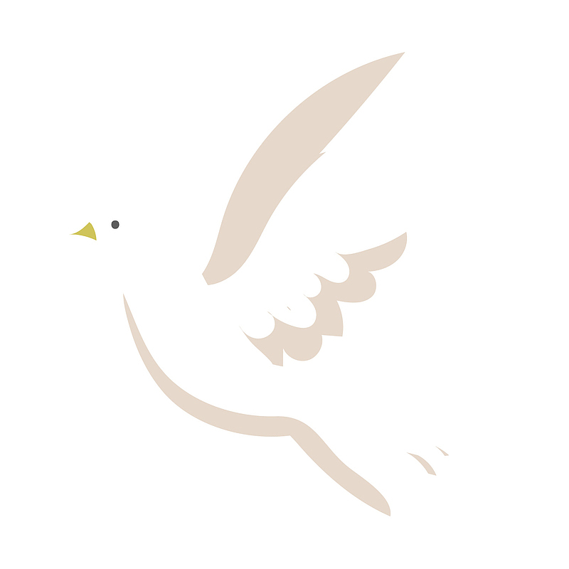 白色信鸽矢量图装饰