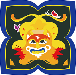 中国风十二生肖虎图案