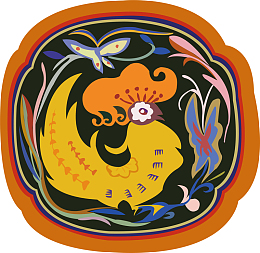 中国风十二生肖鸡图案