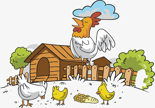 卡通农场养殖插画