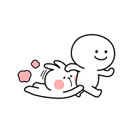 抱大腿的兔子