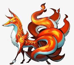 一只九尾狐图片素材