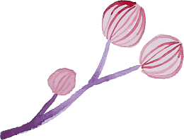 手绘水墨花蕊