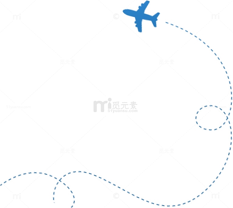 蓝色线条飞行飞机