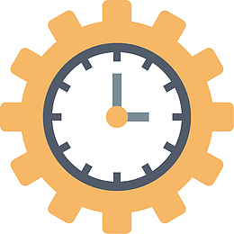 矢量图创意齿轮时钟