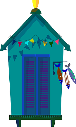沙滩房房屋建筑图