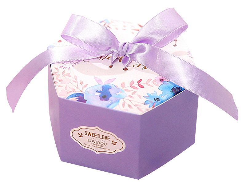 紫色欧式创意礼盒喜糖包