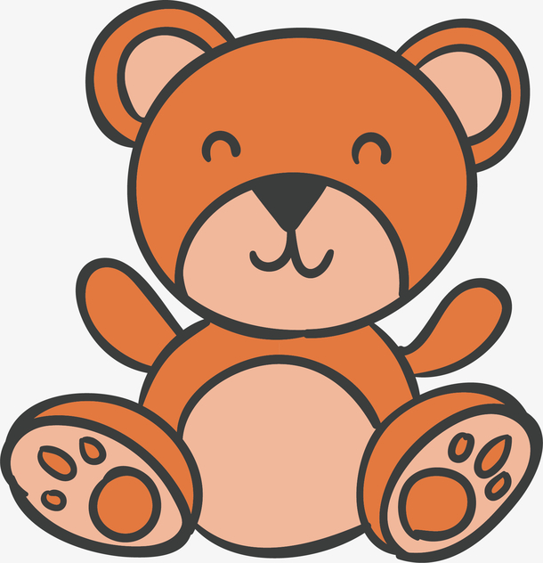 棕色小熊矢量图