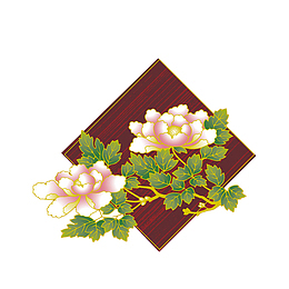 粉色金边牡丹