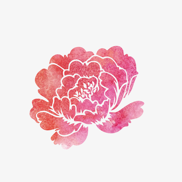手绘牡丹设计素材素材免费下载_觅元素