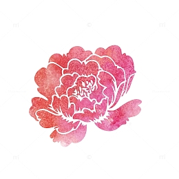 手绘牡丹设计素材