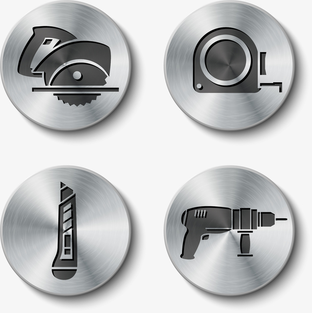 圆形金属工具图标矢量图免抠素材免费下载_觅元素51yuansu.com