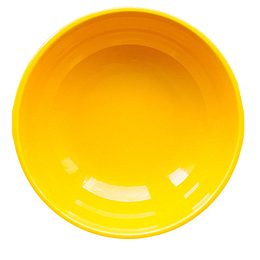 黄色餐具碗陶瓷制品俯视图
