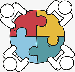 四人商务小组讨论aipngpng项目成员组织结构pngpng多人商务讨论会png