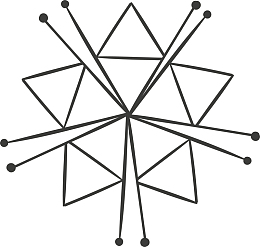 创意五角星手绘线条