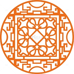 圆形的窗格古典边框