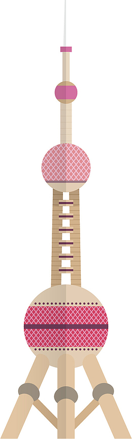 矢量图高高的东方明珠