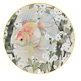 金鱼水墨装饰画素材图片