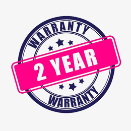 蓝色圆形2年质保图标免抠