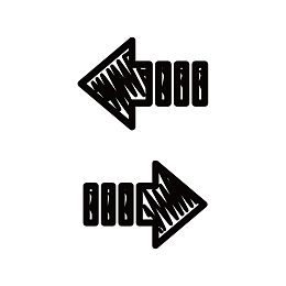 横向手绘箭头免抠图标AI矢量